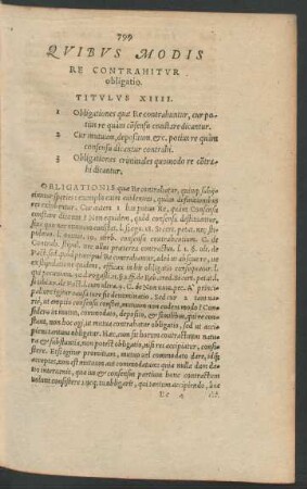 Quibus Modis Re Contrahitur obligatio. Titulus XIIII.
