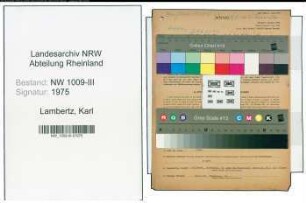 Entnazifizierung Karl Lambertz , geb. 23.01.1897 (Polizeibeamter)
