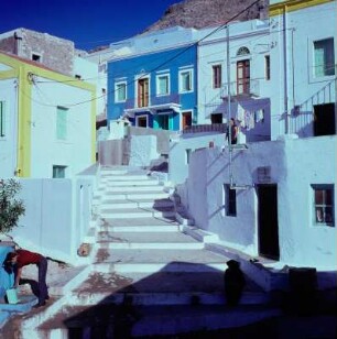Kalymnos. Treppengasse im nördlichen Fischerquartier