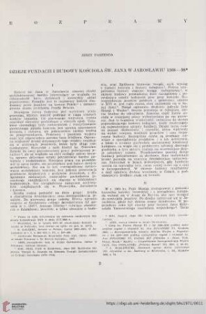 33: Dzieje fundacji i budowy kościoła św. Jana w Jarosławiu 1568-98