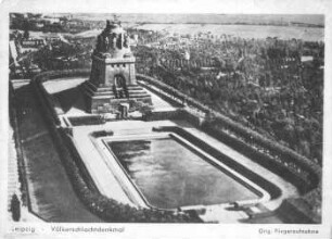 Leipzig: Völkerschlachtdenkmal ; Orig.-Fliegeraufnahme
