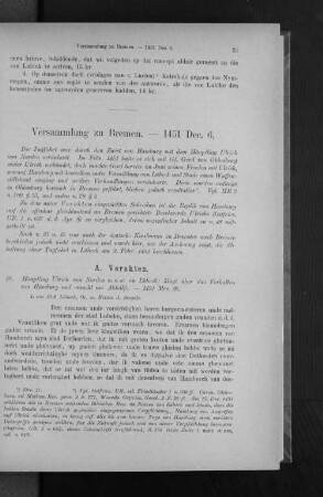 Versammlung zu Bremen. - 1451 Dec. 6.