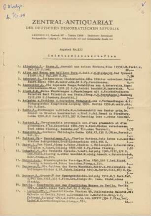 Nr. 577: Geisteswissenschaften