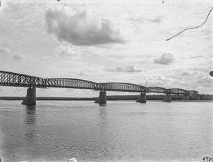 Brückenansicht : Brücke über den Ob in der Nähe der Stadt Novonikolaevsk
