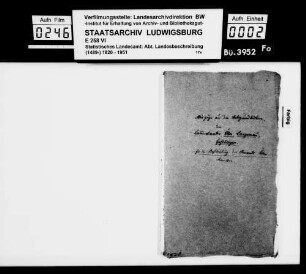 Auszüge aus den Grundbüchern der Kameralämter Ulm, Langenau und Geislingen, zur Beschreibung des Oberamts Ulm
