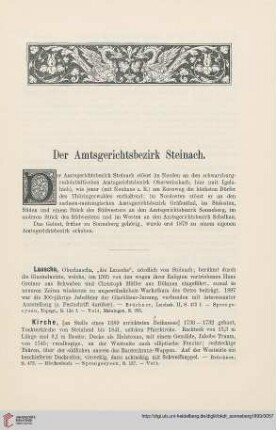 Lauscha, Steinach, Steinheid, Limbach