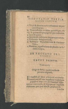 Disputatio Tertia Septem Capitum.