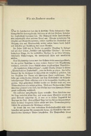 Wie sie Zauberer wurden