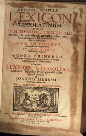 Lexicon Graeco-latinum