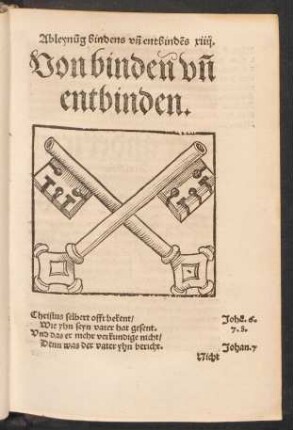 Von binden und entbinden.