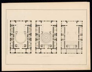 Schauspielhaus, Hamburg: Grundrisse (aus: Sammlung Architektonischer Entwürfe, Berlin 1858)