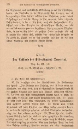 258-272 Der Aufstand des Silberschmieds Demetrius Apg. 19, 23-40 : Schluß