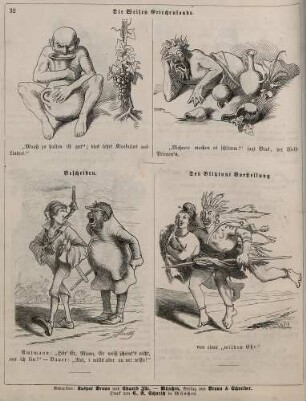 "Die Weisen Griechenlands" "Bescheiden" "Des Blitztoni Vorstellung"