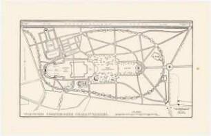 Volkspark Jungfernheide, Berlin-Charlottenburg: Grundriss der Gesamtanlage 1:4000, Maßstabsleiste