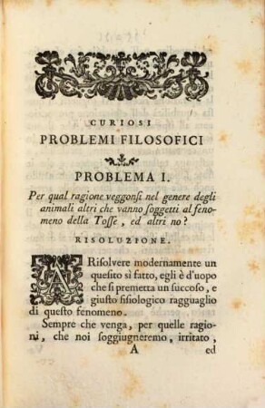 Curiosi Problemi filosofici ... delle Cose naturali