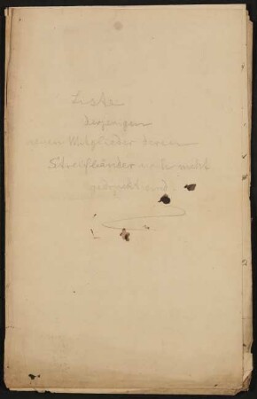 Liste derjenigen neuen Mitglieder des Freien Deutschen Hochstifts deren Streifbänder noch nicht gedruckt sind, um 1863