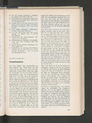 Froschkonzerte.