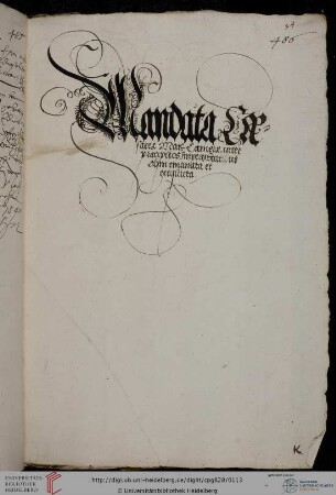 Mandate der Jahre 1533-1538