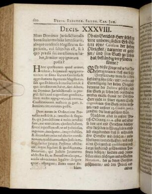 Decis. XXXVIII. - Decis. XL.