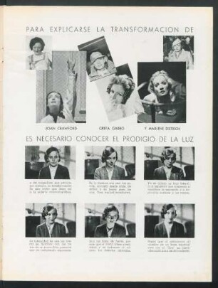Para explicarse la transformación de Joan Crawford, Greta Garbo y Marlene Dietrich es necesario conocer el prodigio de la luz