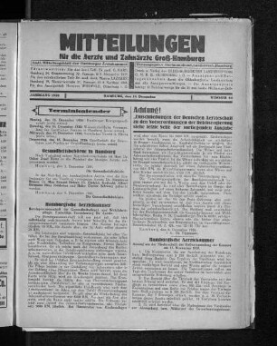 Jahrgang 1930, Hamburg, den 14. Dezember, Nummer 50