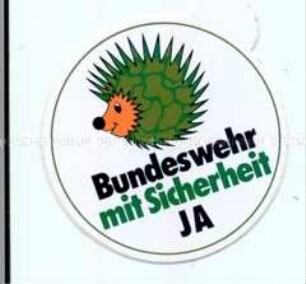 Aufkleber mit Werbung für die Bundeswehr