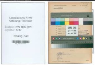 Entnazifizierung Karl Penning , geb. 10.04.1911 (Kaufm.Angestellter)
