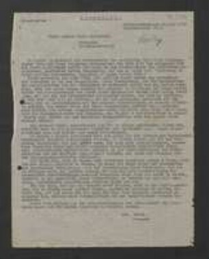 Brief von Hans Kniep an Franz Kallenbach