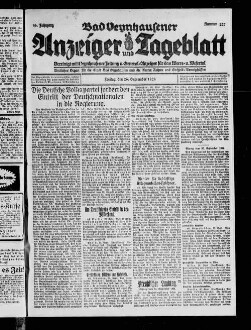 Bad Oeynhausener Anzeiger und Tageblatt. 1912-1934