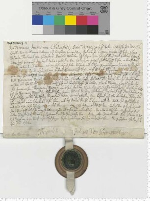 Lehnbrief der von Laffert, ausgestellt von Friederich Julius von Gadenstedt. Eigenhändige Unterschrift.