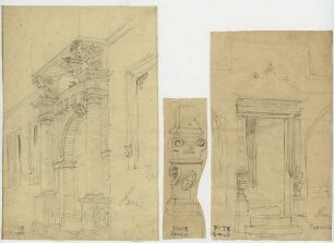 Gebäude in Hanau und Bad Cannstadt, Portale, Pilaster der Portalrahmung