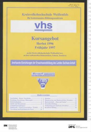 Programm Jahr 1996/1997