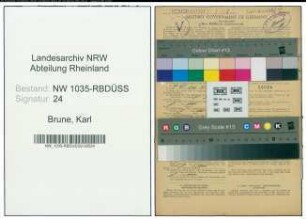 Entnazifizierung Karl Brune , geb. 16.12.1902 (Elektromeister)