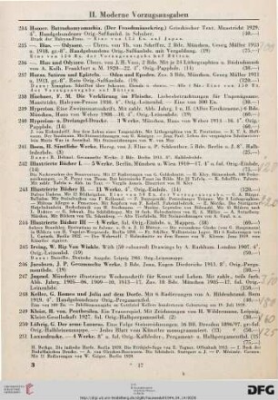 Moderne Vorzugsausgaben, illustrierte Bücher, Pressendrucke [Fortsetzung] (Nr. 234-299)
