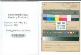 Entnazifizierung Johanna Brueggemann , geb. 14.03.1898 (Kindergaernerin)