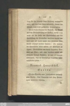 Neuntes Hauptstück. Sparta.