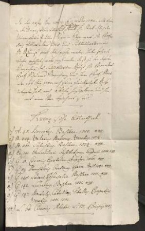 Liste fehlender Bücher.