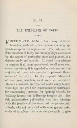 No. 24. The symbolism of words