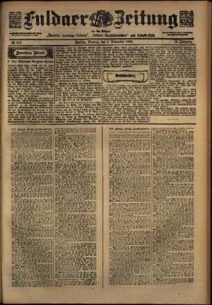 Zweite Ausgabe vom Montag, den 03. November 1902.