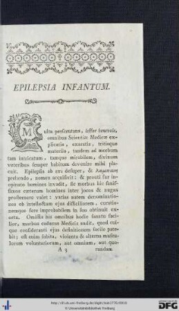 Epilepsia Infantum.