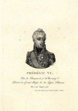 Bildnis von Friedrich VI. (1768-1839), König von Dänemark