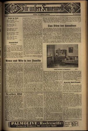 Zweite Ausgabe vom Dienstag, den 22. September 1936.