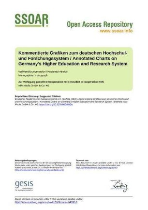 Kommentierte Grafiken zum deutschen Hochschul- und Forschungssystem / Annotated Charts on Germany's Higher Education and Research System