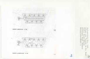 Wohnen und Gewerbe am Kurfürstendamm, Berlin-Charlottenburg (Diplomarbeit bei Kurt Dübbers): Grundriss 2. - 4. Obergeschoss 1:500