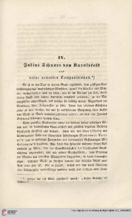 1: Julius Schnorr von Karolsfeld und seine neuesten Compositionen