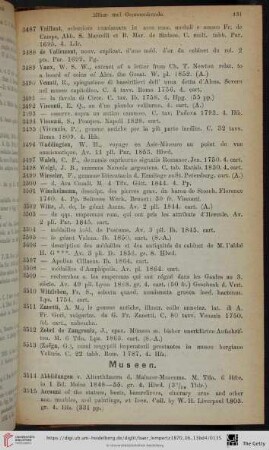 Museen (Nr. 3514 - 3808)