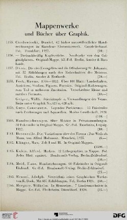 Mappenwerke und Bücher über Graphik (Nr. 1155-1176)