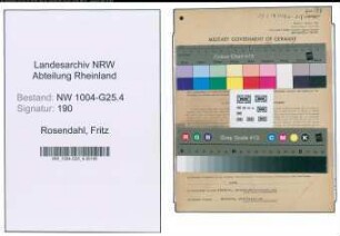Entnazifizierung Fritz Rosendahl , geb. 18.09.1900 (Friseur)