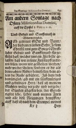 Am andern Sontage nach Ostern Misericordias Domini [...]
