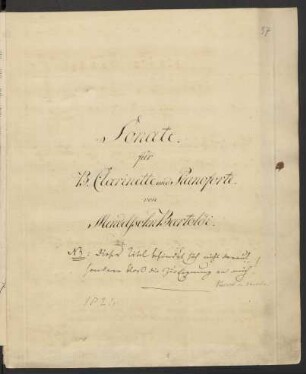 Sonaten; cl, pf; Es-Dur; MWV Q 15